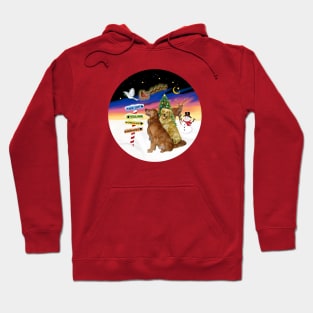 "Christmas Signs" with Two Golden Retrievers Hoodie